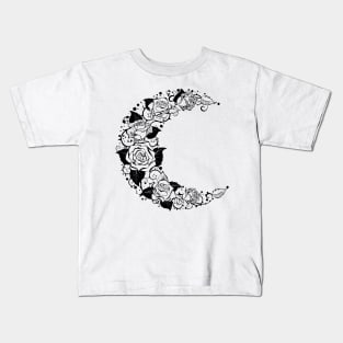 Crescent of Contour Roses Kids T-Shirt